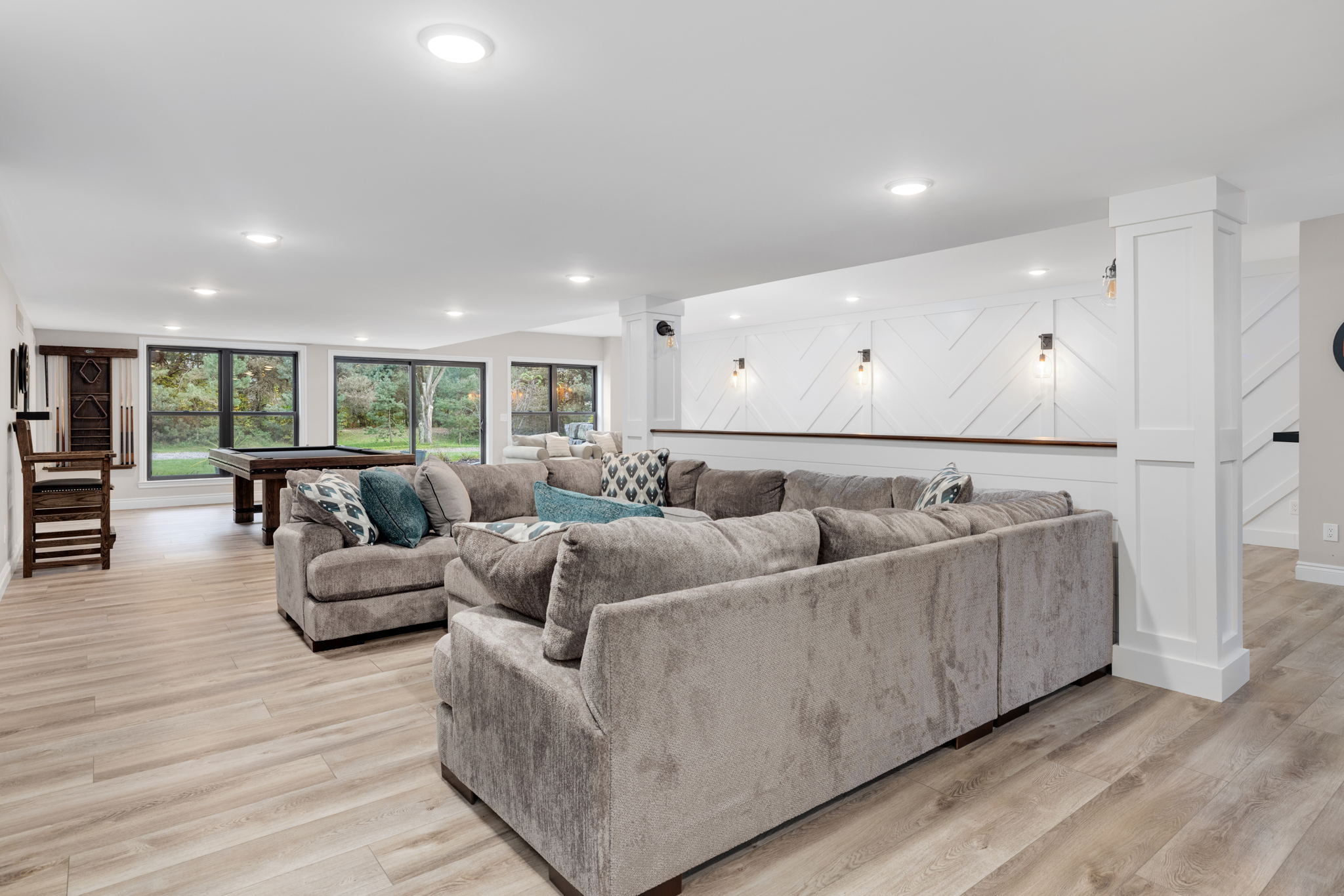 Woodline Building Company Project: Modern Rustic Ranch Basement
