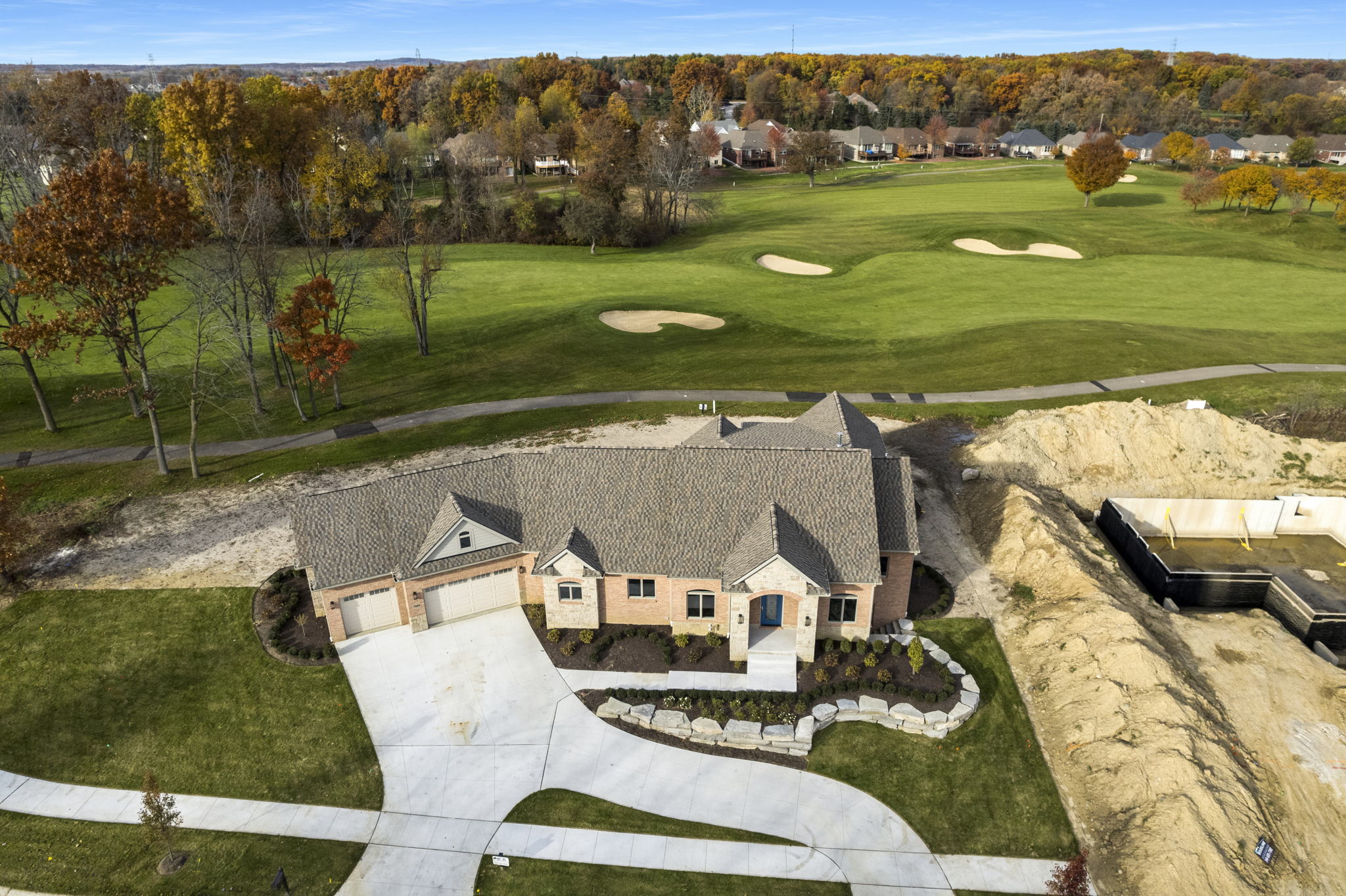 Woodline Building Company Project: Brick Ranch three quarter top view