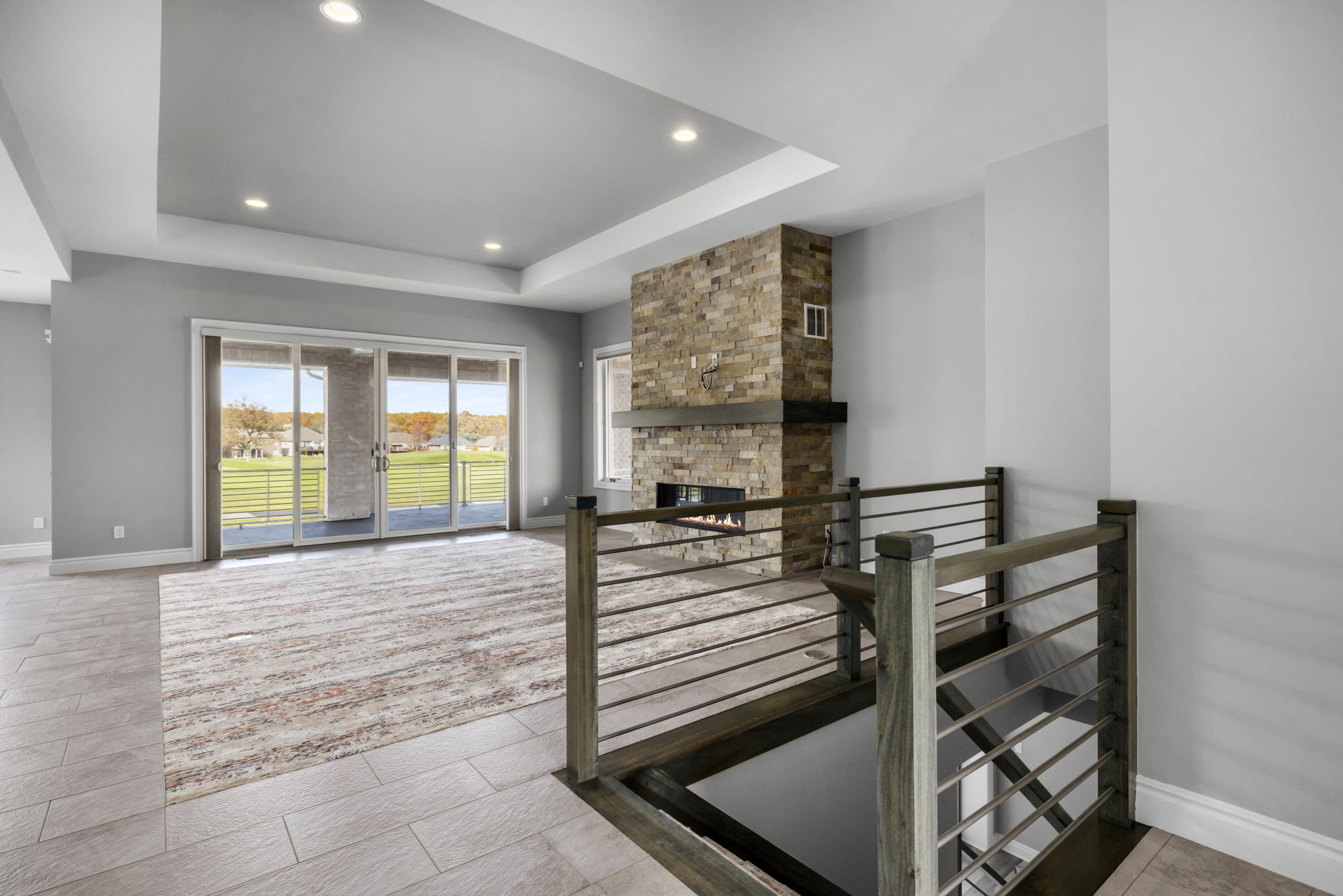 Woodline Building Company Project: Brick Ranch Interior Basement Stairs