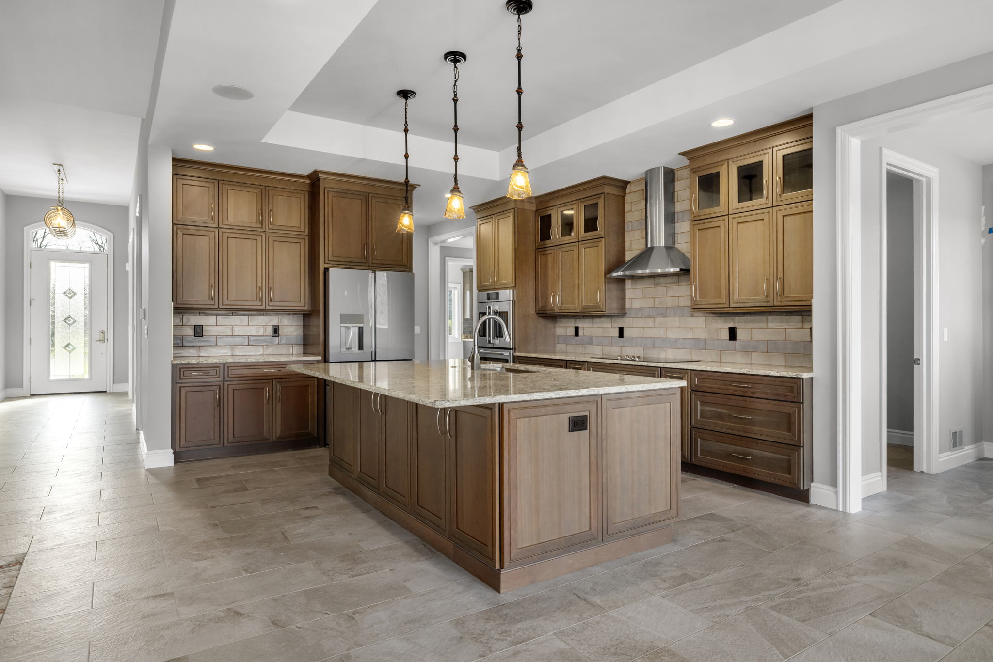 Woodline Building Company Project: Brick Ranch Interior Kitchen Three Quarter View
