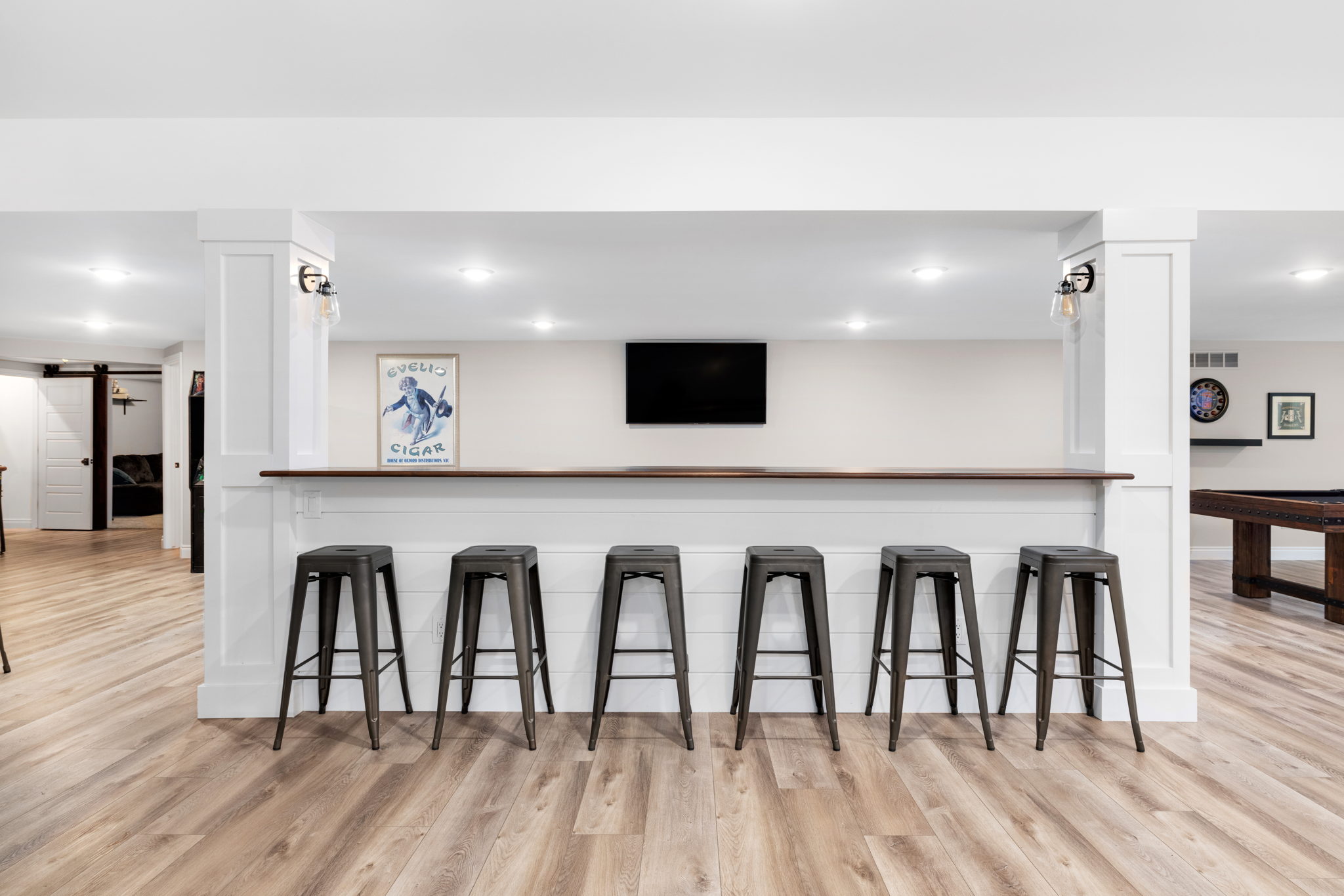 Woodline Building Company Project: Modern Rustic Ranch Basement
