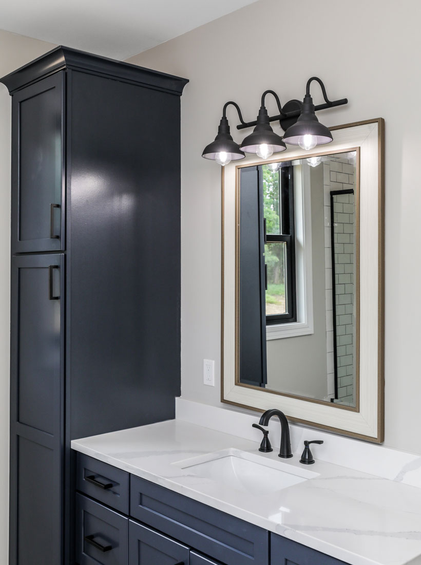 Woodline Building Company Project: Contemporary Farmhouse Interior Master Bath Vanity