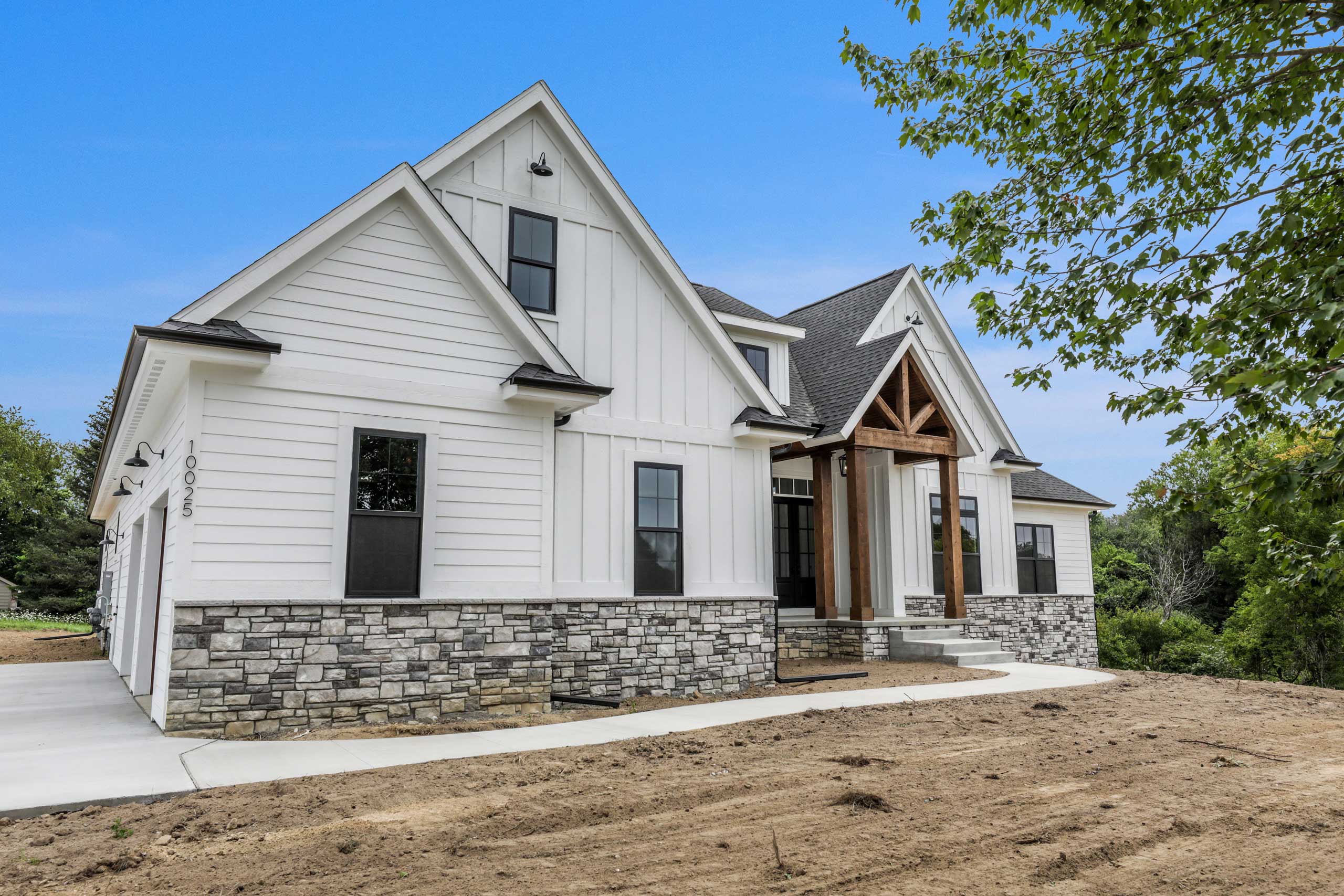 Woodline Building Company Project: Contemporary Farmhouse Left Three Quarter View