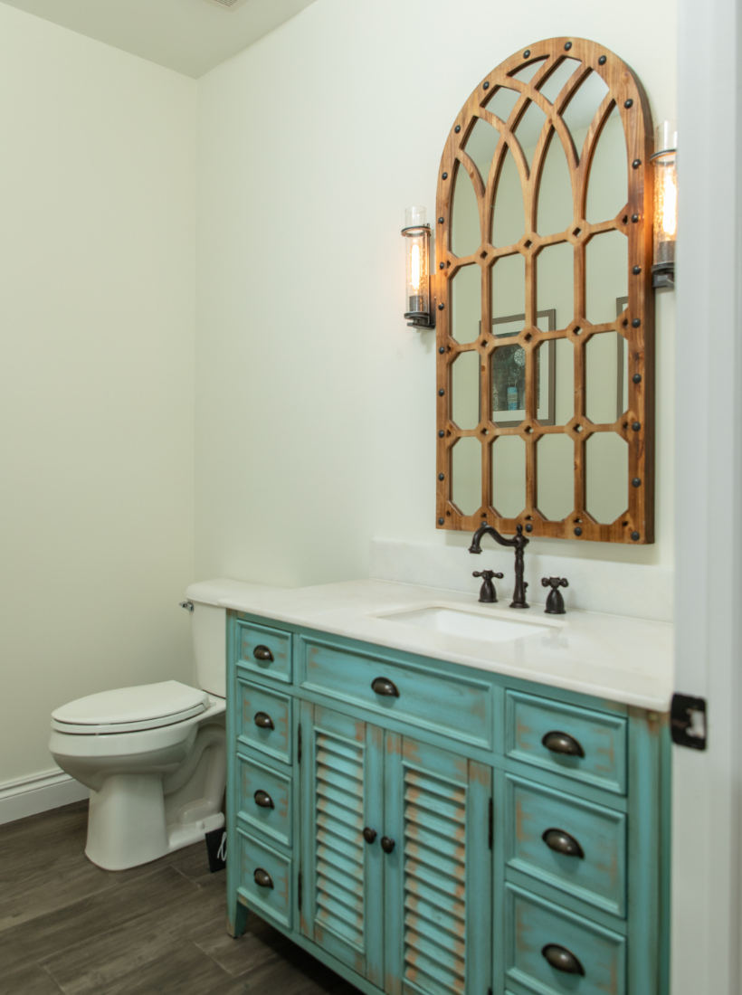 Woodline Building Company Project: Modern Rustic Ranch Half Bath