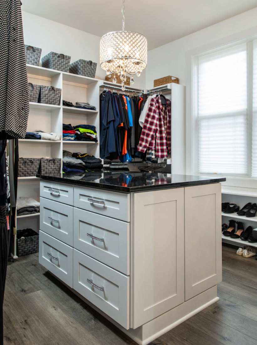 Woodline Building Company Project: Modern Farmhouse Walk-In Closet