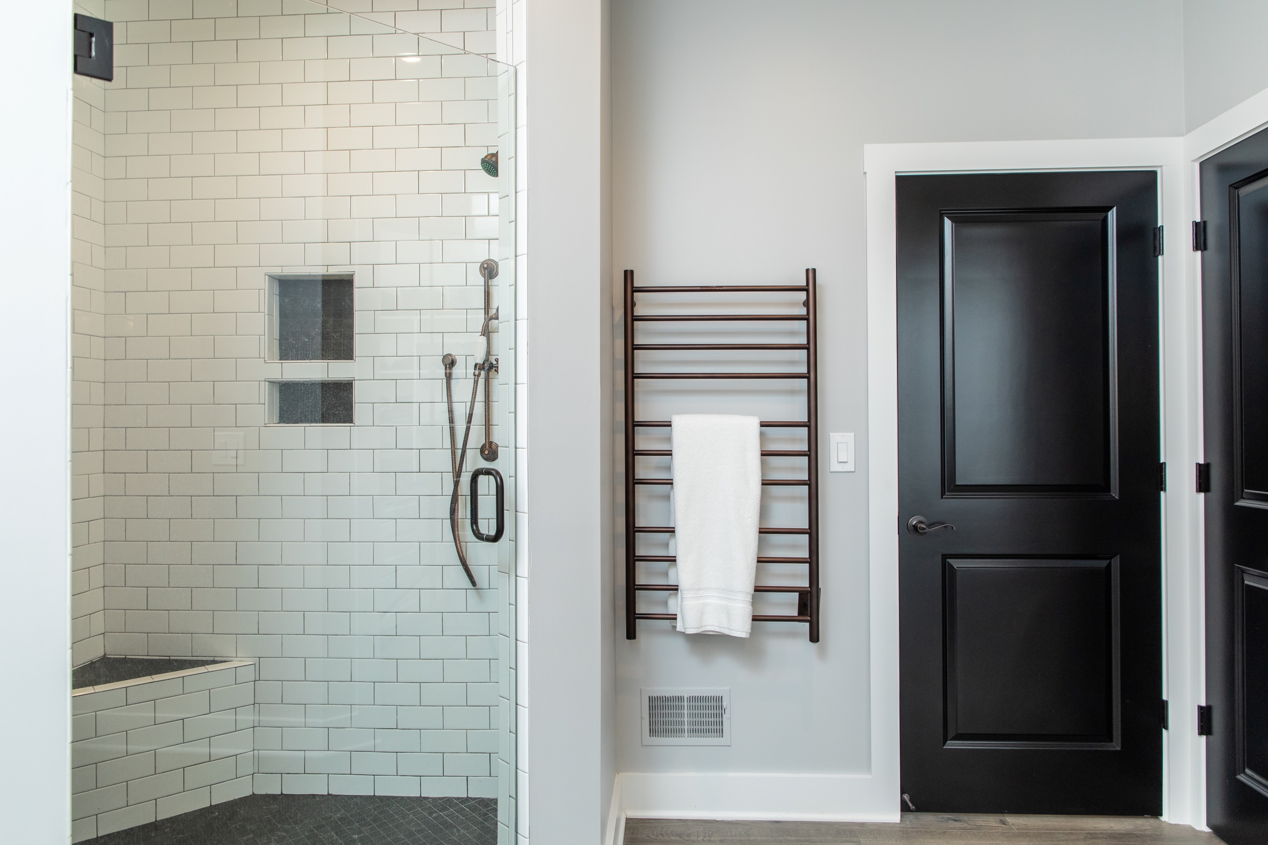 Woodline Building Company Project: Modern Farmhouse Subway Tile Shower