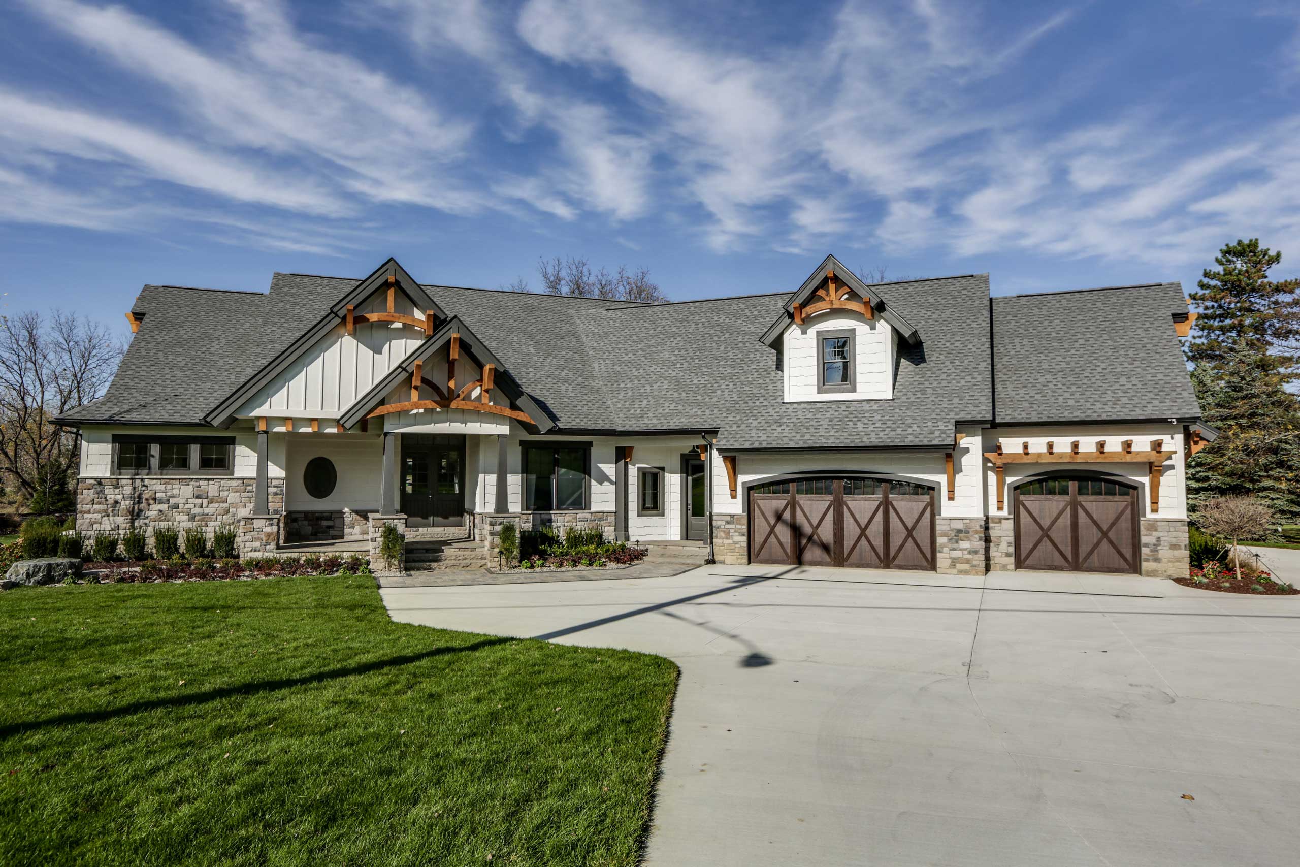 Woodline Building Company Golfers Haven Front Elevation Daylight